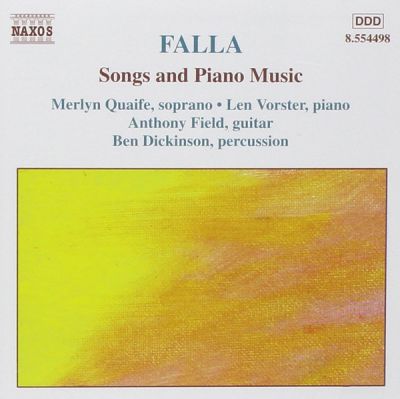 Songs And Piano Music - Manuel De Falla