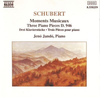 Moments Musicaux / Three Piano Pieces D. 946 - Schubert / Jenö Jandó