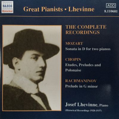 The Complete Recordings (Historical Recordings 1920-1937) - Josef Lhevinne 