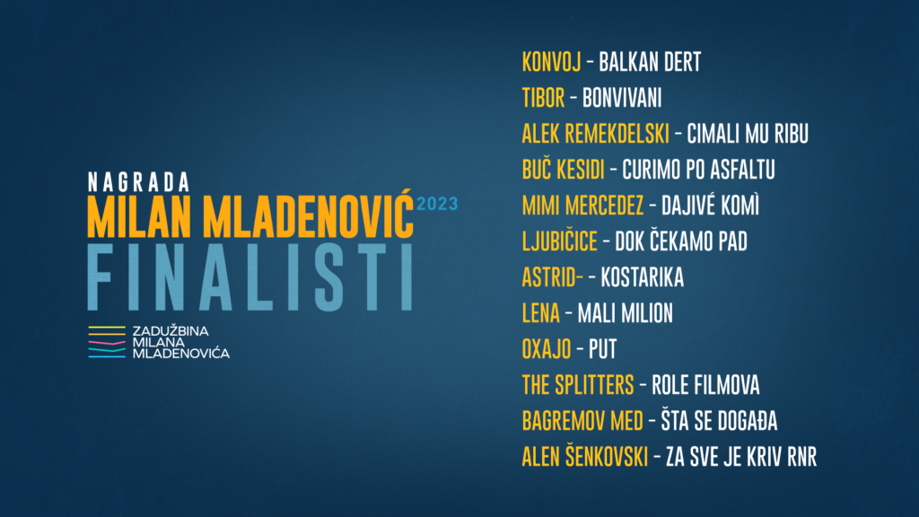 OBJAVLJENI FINALISTI NAGRADE MILAN MLADENOVIĆ