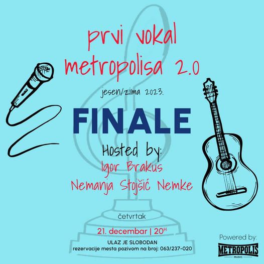 PRVI VOKAL METROPOLISA 2.0 - FINALE SEZONE